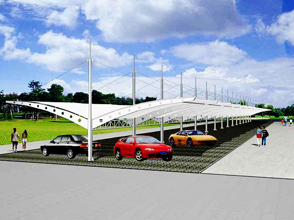 Car parking tensile structure shed