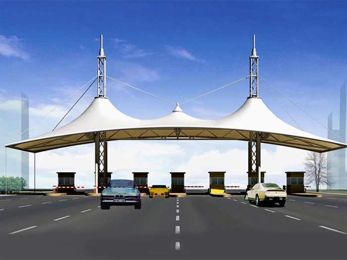 Toll station tension structure