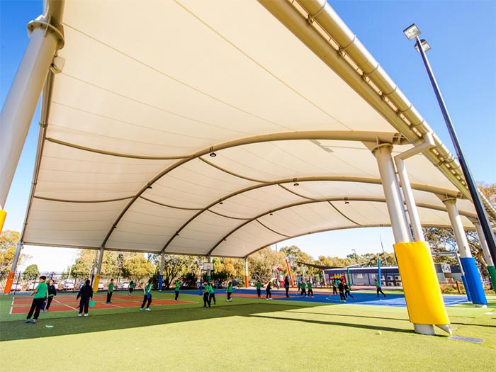 School playground tension fabric structure