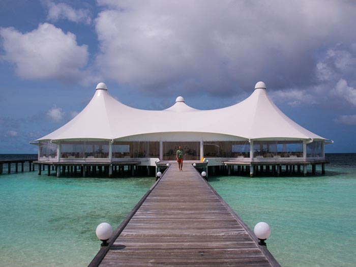 Tensile fabric structures for leisure resort & tourism industry