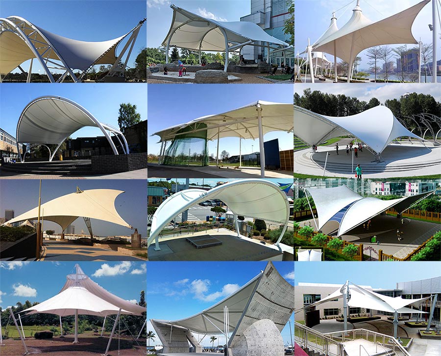 tensile fabric structure building for public space