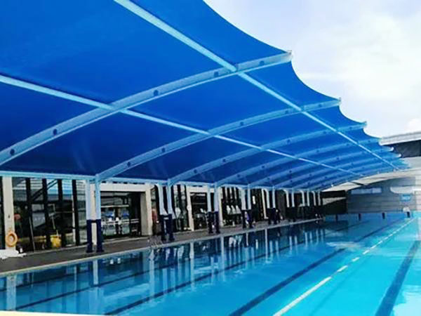 tensile fabric structure of swimming pool