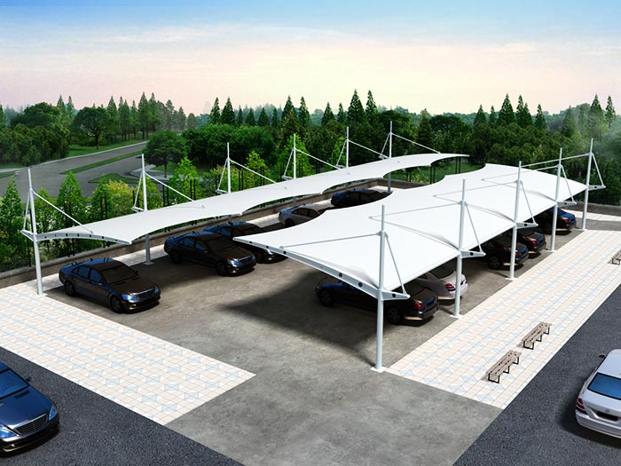 Maintenance points of tensile membrane structure carport