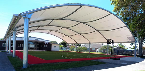 tensile roof structures of sports building