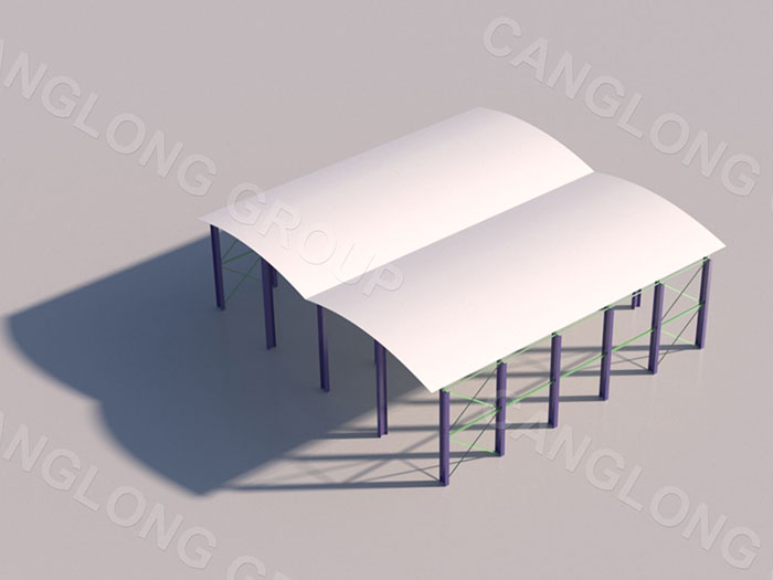 3D model of tensile membrane structure shed in the Philippines